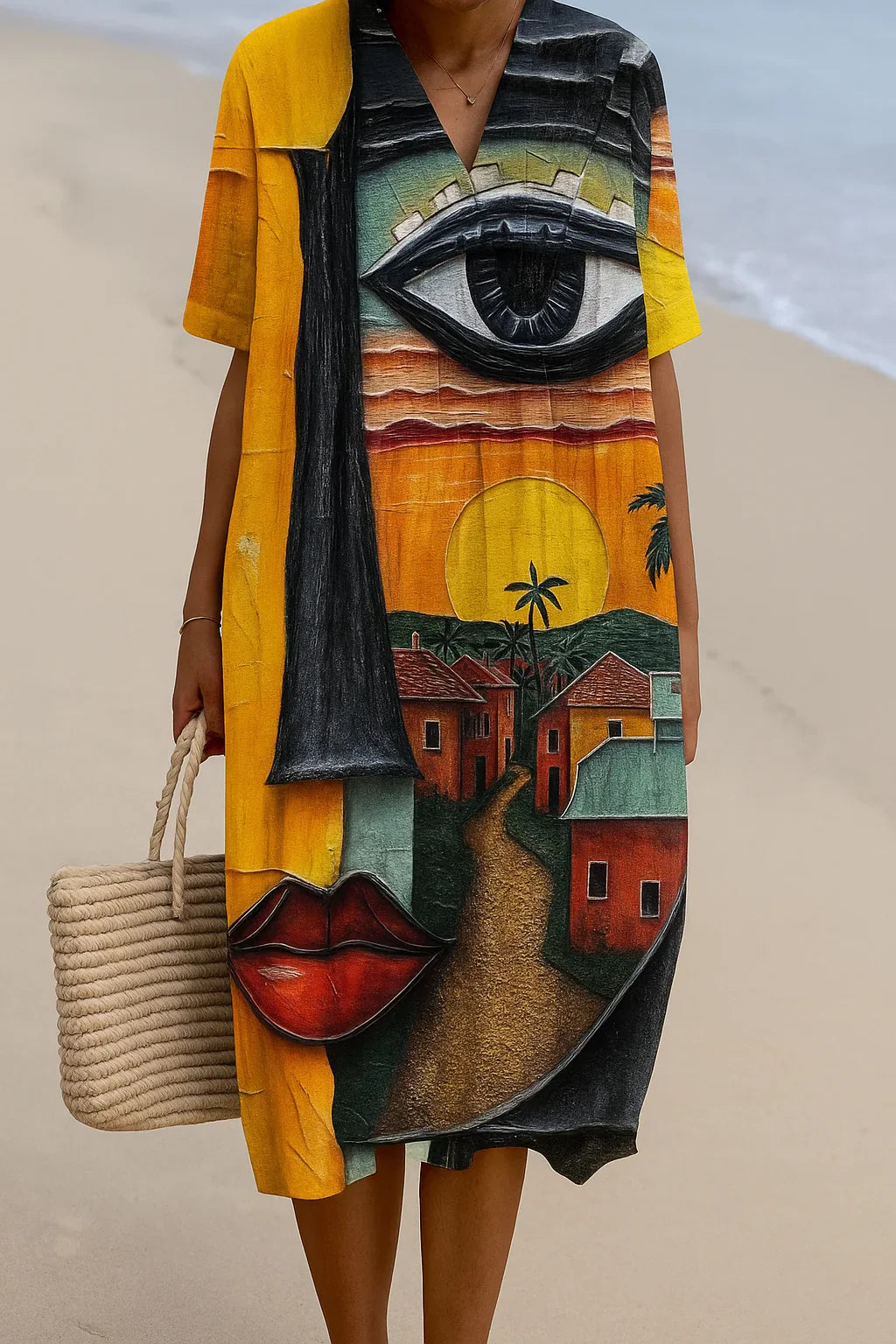 KEZIAH ART-INSPIRED DRESS